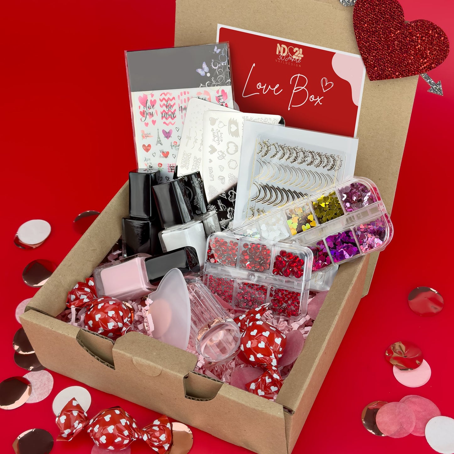 Conception d'ongles Mood Box Amour