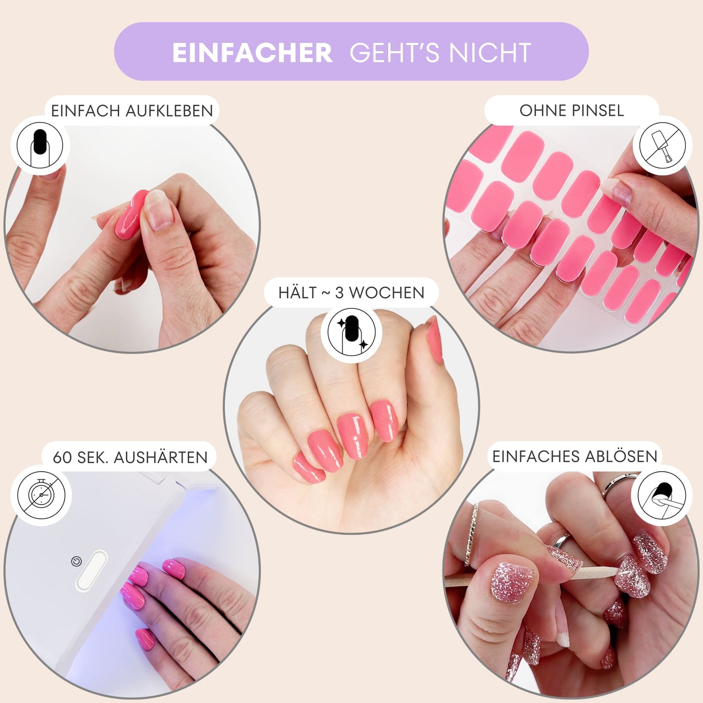 Bande d'ongles en gel prisme mystique