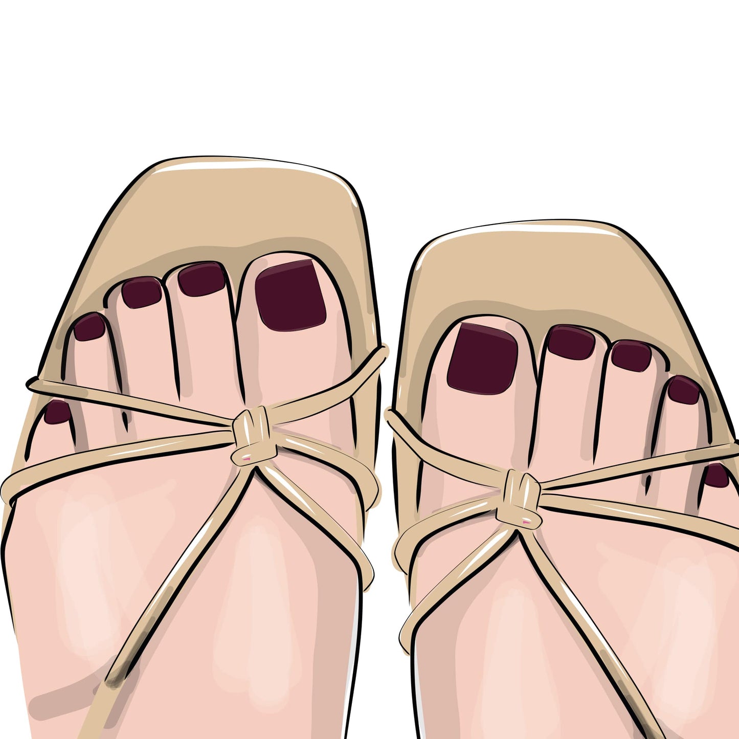 Gel Toe Strip Glassy Chianti Charm