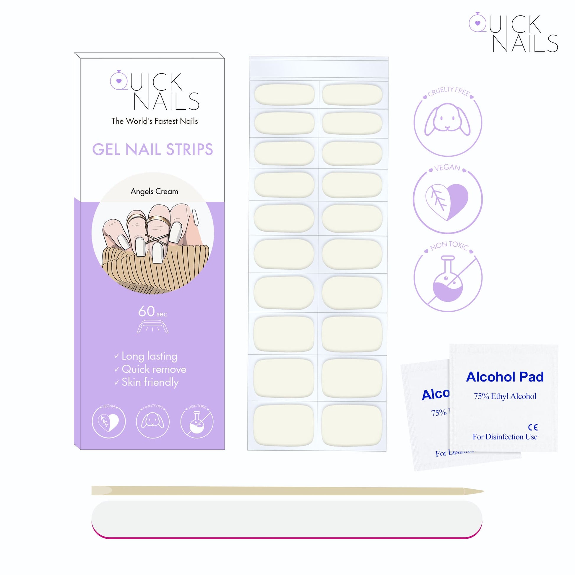 Gel Nail Strip Angels Cream